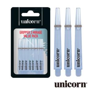 ダーツ シャフト unicorn GRIPPER 3 MIRAGE ブルー 5セット(ポスト便OK/4トリ)｜dartsshoptito