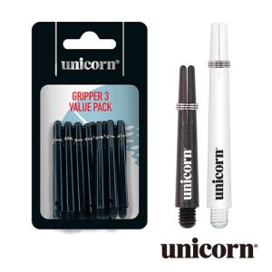 ダーツ シャフト unicorn GRIPPER 3 ブラック/ショート 5セット(ポスト便OK/4トリ)｜dartsshoptito