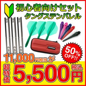 ダーツ 初心者向け ダーツセット タングステンバレル ダーツケース付き 5点フルセット｜dartsshoptito