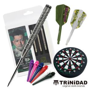 ダーツセット TRiNiDAD CONDOR 正津貴之選手セット STEEL WING SLIM COTTO2 ラバーダーツスタンド付き｜dartsshoptito