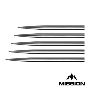 ダーツ スティールポイント MISSION DARTS Glide Points Sliver ミッションダーツ グライド ポイント シルバー（ポスト便OK/1トリ）｜dartsshoptito