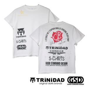 TRiNiDAD × S-D × GSD × 岩田夏海 選手コラボ Tシャツ ホワイト 半袖 トリニダード｜dartsshoptito