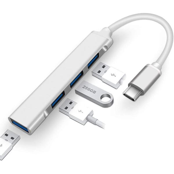 USBハブ USB3.0 4ポート 増設 Type-C バスパワー PC タブレット MacBook...