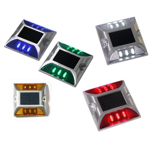 頑丈 ソーラー LED ライト 常時点灯 常時点滅 防水 道路鋲 パーキング 誘導灯 夜間自動点灯 ...