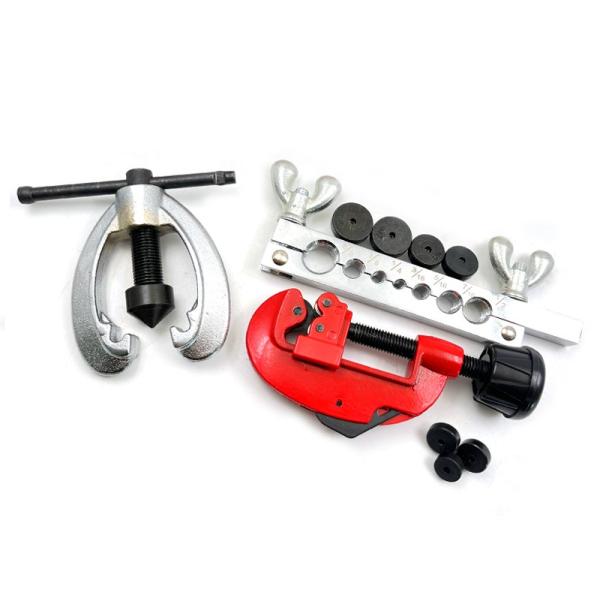 パイプカッター フレアリングツール 10点セット パイプ用 銅 パイプ加工  修理 メンテナンス d...