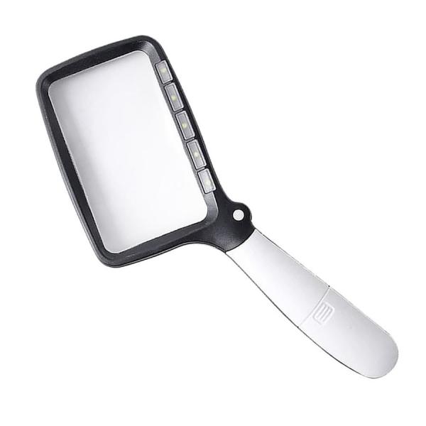 折畳み式 3倍率 ハンド 拡大鏡 LEDライト ルーペ 広角 視野 便利 小説 読書 新聞 虫眼鏡 ...