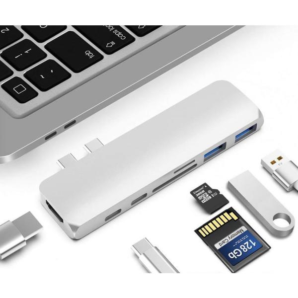 MAC用　7in1ハブ USB C ハブ Type-c Hub MacBook Pro 2016/2...