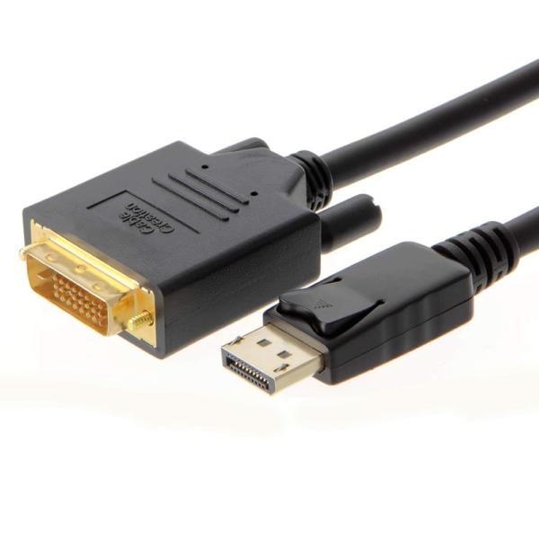DisplayPort to DVI変換ケーブル DP to DVI 金メッキ仕様 1.8m  チッ...