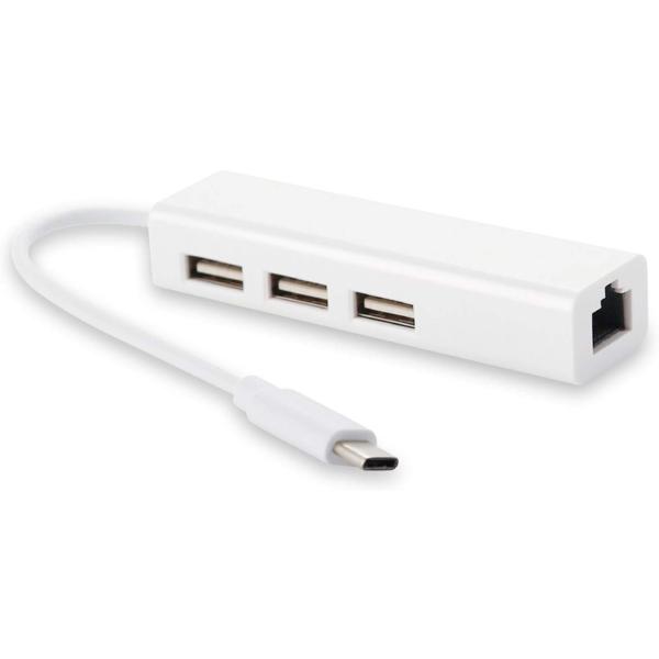 USBハブ 2.0 3ポート 増設 有線 LANアダプタ付き バスパワー データ転送 PC パソコン...