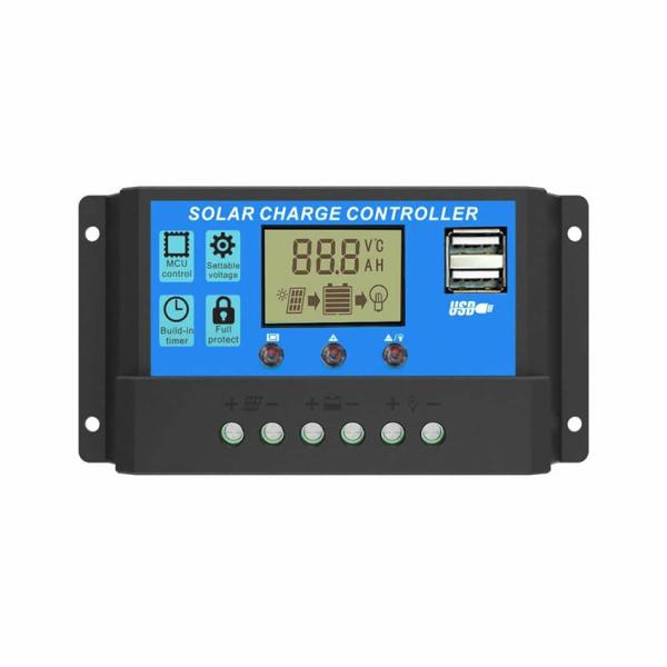 ソーラーチャージ　コントローラー 30A 12V/24V LCD 充電コントローラー 電流　ディスプ...