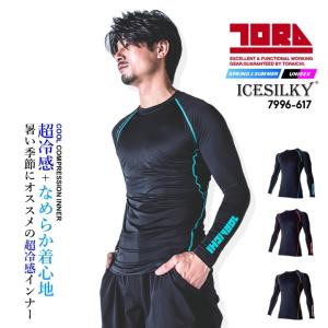 即日発送 寅壱 長袖インナーシャツ 7996-617 春夏 超冷感 接触冷感 吸汗速乾 UVカット コンプレッションウェア 紫外線対策 熱中症対策 メンズ トライチ 作業服
