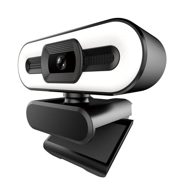 SUNEAST WEBカメラ ウェブカメラ 暖色切替LEDライト 30FPS Zoom会議用PCカメ...