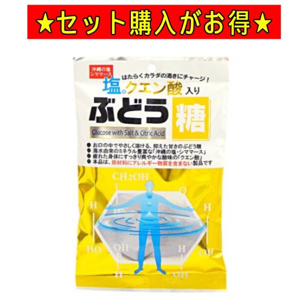 ブドウ糖 ぶどう糖 タブレット 塩 クエン酸 塩クエン酸 1袋296円の10袋セットがお得 熱中症対...