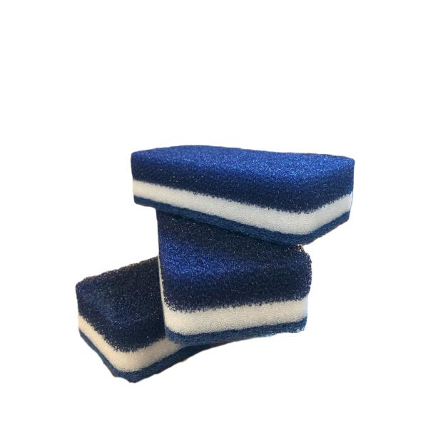 ダスキン スポンジ 台所用　ネイビー抗菌タイプ （3個）真空包装　空気穴　納品書無し　定型外郵便