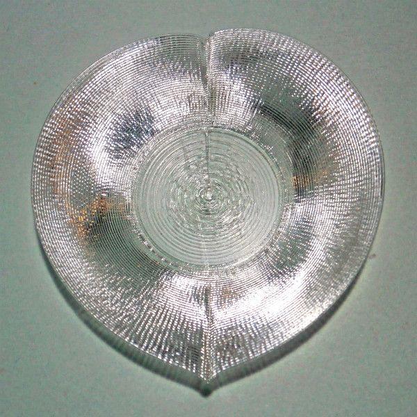 3Dデザイン豆皿 小皿 3D らせん印刷 かる〜い ハート形豆皿 タイプ 02 (輝く 3D プリン...