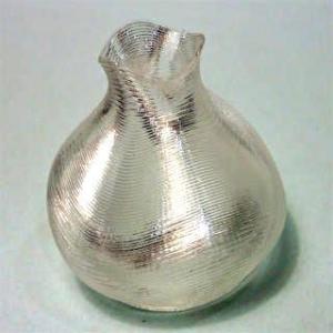 3Dデザイン花瓶 らせん3D印刷 極小花瓶 透明 (水がもらない保証つき)