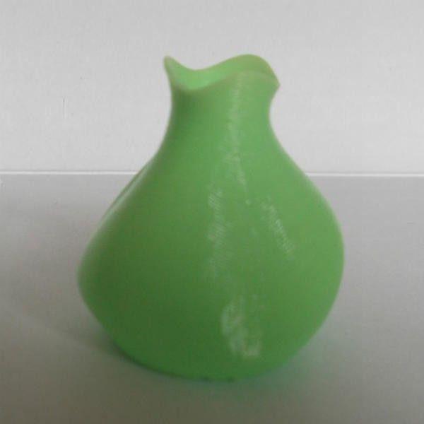 3Dデザイン花瓶 らせん3D印刷 極小花瓶，緑 (水もり保証なし)