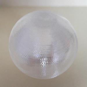 3Dデザイン 小形中空球 (ピアスなどのアクセサリに，手芸材料 パーツ，3D 印刷，透明，直径 5 cm，約 5 グラム)｜dasyn