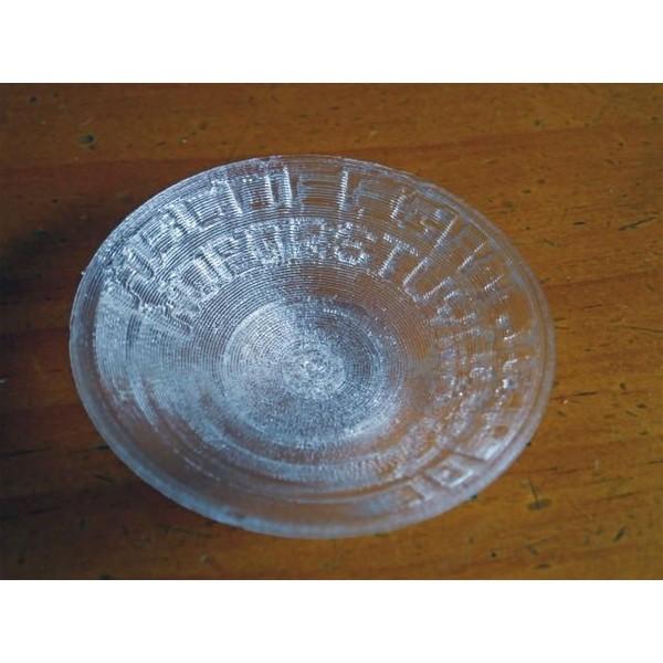 3Dデザイン豆皿 小皿 3D らせん印刷 かる〜い 円形豆皿 (透明，好きな文字入り，水がもらない保...