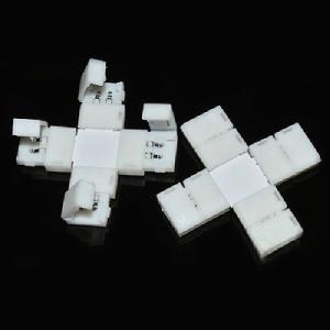 幅 8 mm 単色 テープライト・コネクタ (十字形, DC 12 V 照明器具部品)