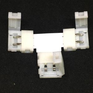 幅 10 mm 単色 テープライト・コネクタ (T 字形, DC 12 V 照明器具部品)