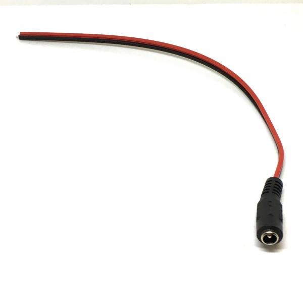直流電源ケーブル  5.5x2.1 mm メス・コネクタつき (1 A 程度，黒 + 赤，DC 12...