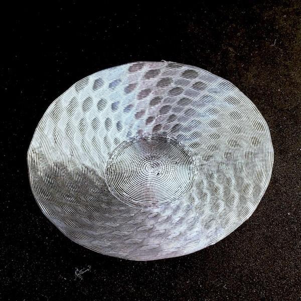 3Dデザイン豆皿 小皿 13 + 21 フィボナッチ波模様 7.5 cm 豆皿 (らせん 3D 印刷...