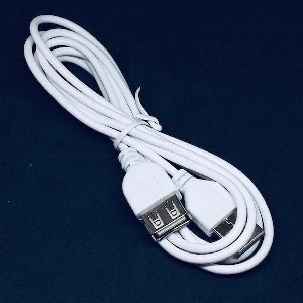 USB 延長ケーブル 1.5 m 白色