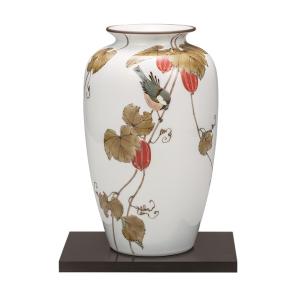 作家 山田登陽志 陶器 九谷焼 花瓶 金箔鶴 : 和座倶楽部 - 通販