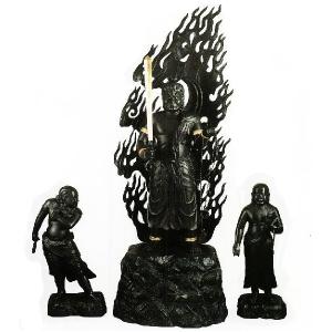 ８尺　不動三尊像（二童子付） 熊谷友児作