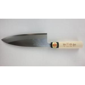日本製　堺の包丁　堺源吉作　ハガネ出刃　包丁180mm