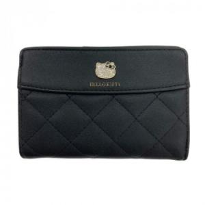 サンリオ ハローキティ Lファスナー札入 ブラック HK83-1