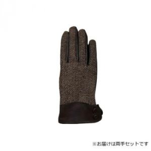 婦人用手袋 羊革コンビ手袋 22cm ダークブラウン(3) 001317521