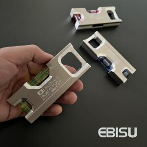 アルミ削り出し エビス EBISU 水平器 ソリッドレベル2 ED-10SOL2 100mm アルミ削り出し 超強力マグネット 足場組立