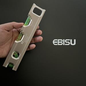 アルミ削り出し エビス EBISU 水平器 ソリッドレベル2 ED-20SOL2 200mm アルミ削り出し 超強力マグネット 足場組立