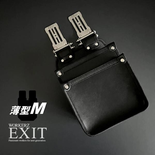 WORKERZ EXIT NWZ 腰袋 EXTUKB02MBK 薄型腰袋2段 鳶 Mサイズ EXIT...