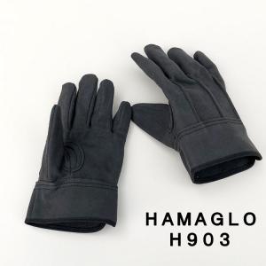 【2双までメール便可】横浜のばのば HAMAGLO 革手袋・皮手袋 人工皮革背縫い 手袋 H903 M・L｜datemono