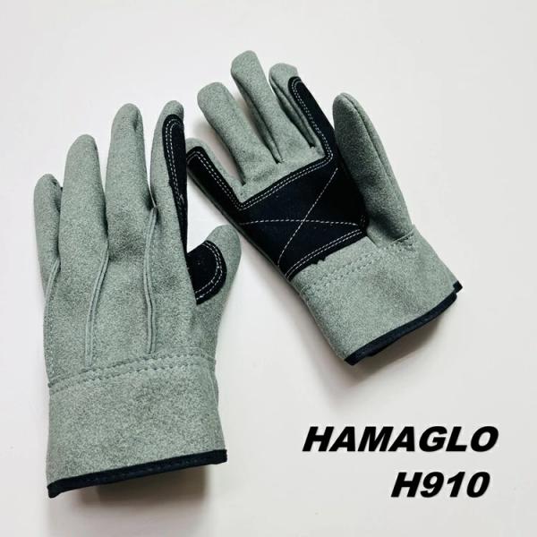 【2双までメール便可】 横浜のばのば HAMAGLO 人口皮革 背縫い手袋 大当て H910 革手 ...