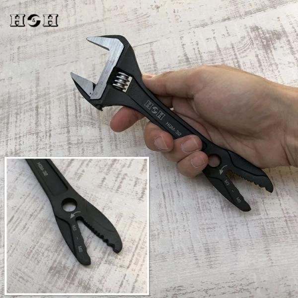 H＆H モンキーレンチ HQM32 クイックスパナモンキーレンチ 開口32mm アリゲーター スパナ...