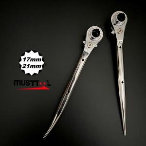 must tool マストツール ラチェットレンチ RW-1721 八角グリップ 総磨きラチェットレンチ 17mm×21mm 極太グリップ 12859 12861 12866 12868 イチネン｜datemono