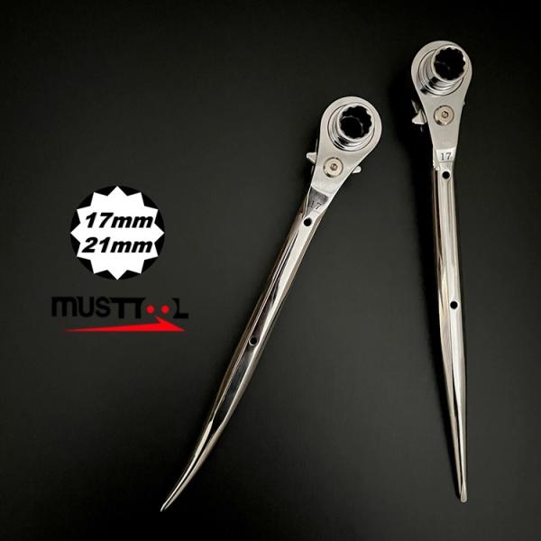 must tool マストツール ラチェットレンチ RW-1721 八角グリップ 総磨きラチェットレ...