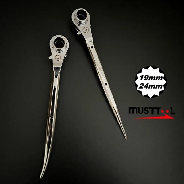 must tool マストツール ラチェットレンチ RW-1924 八角グリップ総磨きラチェットレン...