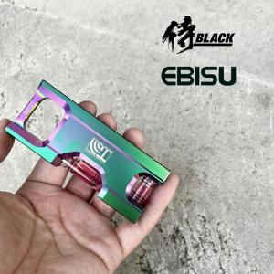 侍BLACKブラック×エビスEBISU 水平器 レインボーソリッドレベル2 100mm アルミ削り出し 超強力マグネット 足場組立
