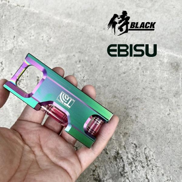 侍BLACKブラック×エビスEBISU 水平器 レインボーソリッドレベル2 100mm アルミ削り出...