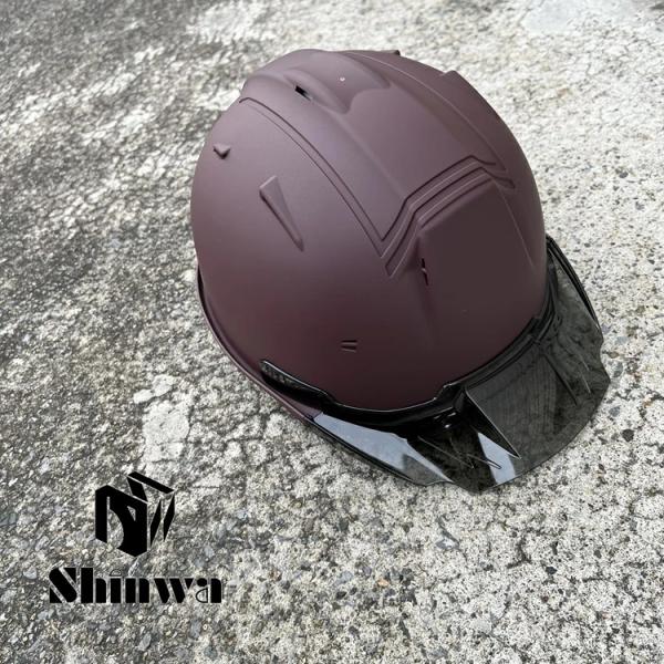 ※要問合せ※【SS-19V型 チョコレートブラウン】 シンワ Shinwa ヘルメット SS19V ...