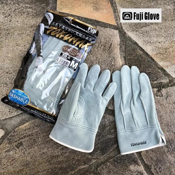 【2双までメール便可】富士グローブ FGC 革手袋・皮手袋 TO6 オイル加工 背縫い TOKOMA...