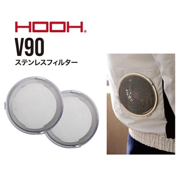 熱中症対策 HOOH 鳳皇 V90 快適ウェア ファン用 ステンレスフィルター 2コセット ステンレ...