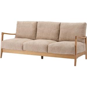 オークとブークレ生地とフェザーのシンプルモダンな3人掛ソファ 3シーター form モダン 北欧 リ...