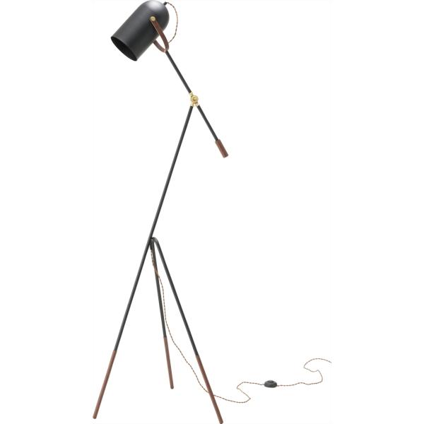 黒アイアンのインダストリアルなスポットスタンドライト トライポッド カフェ カジュアル モダン 北欧...