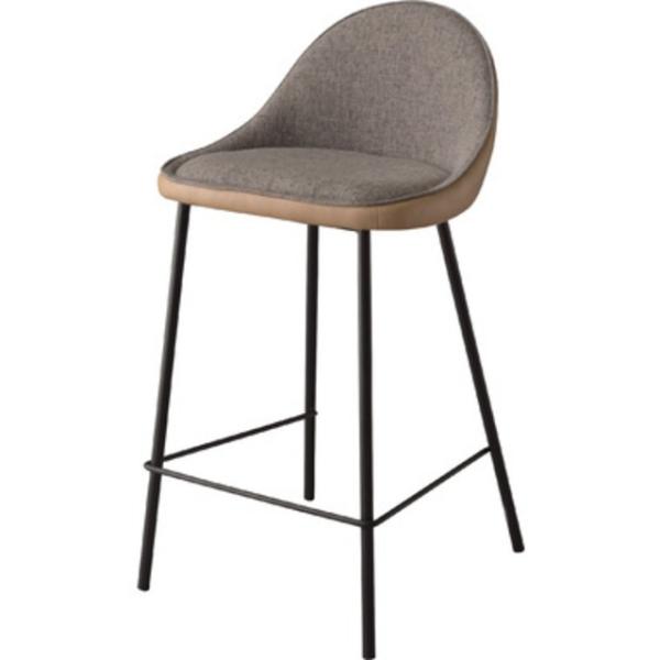 ソフトレザーとファブリックのカウンターチェア 北欧 ナチュラル カフェ チェア ダイニングチェア ダ...